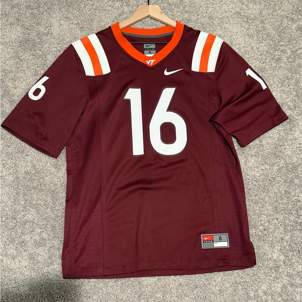 Virginia Tech Hokies Nike Maroon and Orange Football Jersey